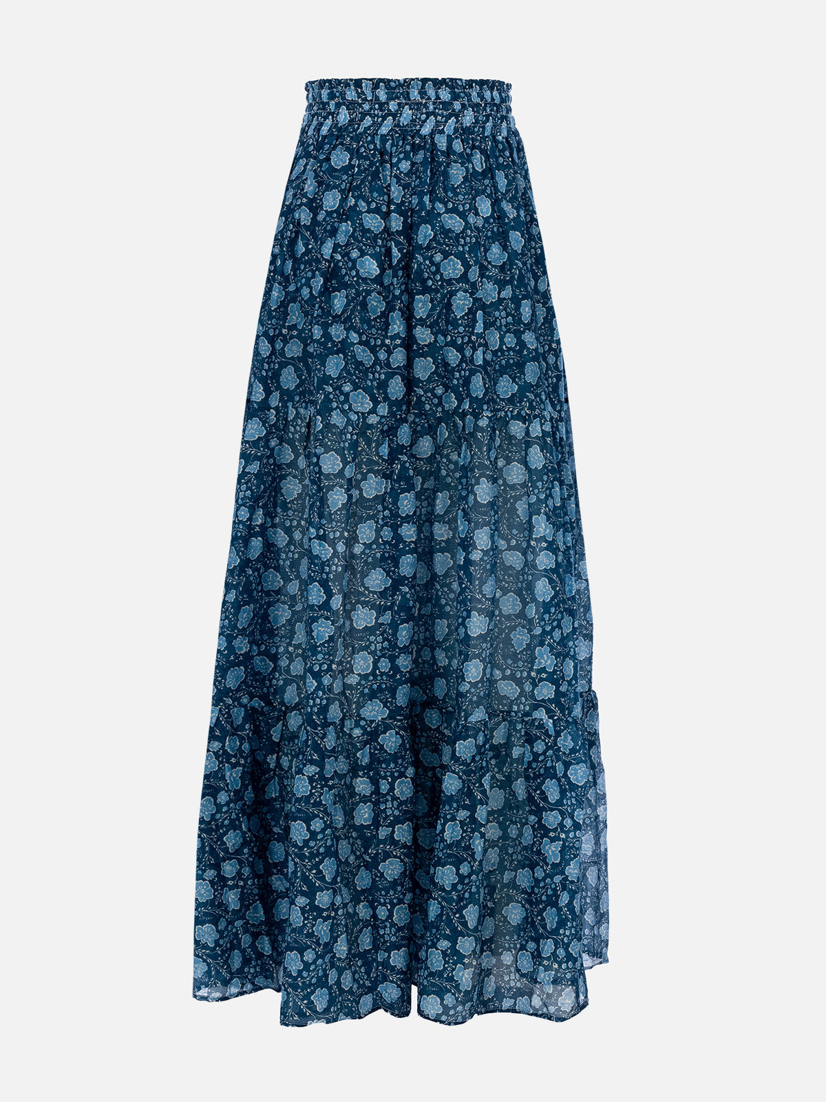 Woman silk voile pleated long skirt Cheyenne - MC2 Saint Barth