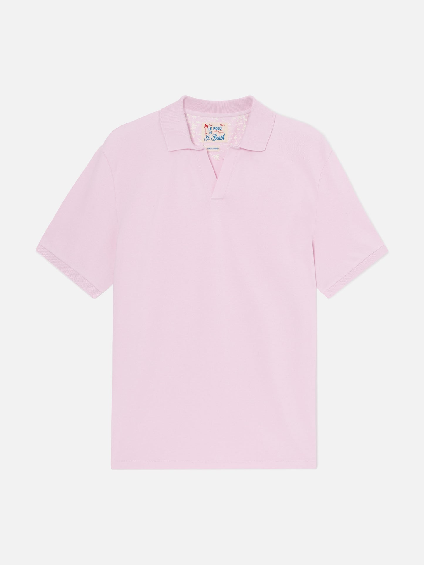 Polo Charles in piquet di cotone rosa