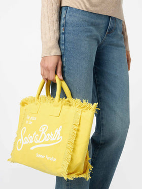Yellow cotton canvas Colette handbag - MC2 Saint Barth