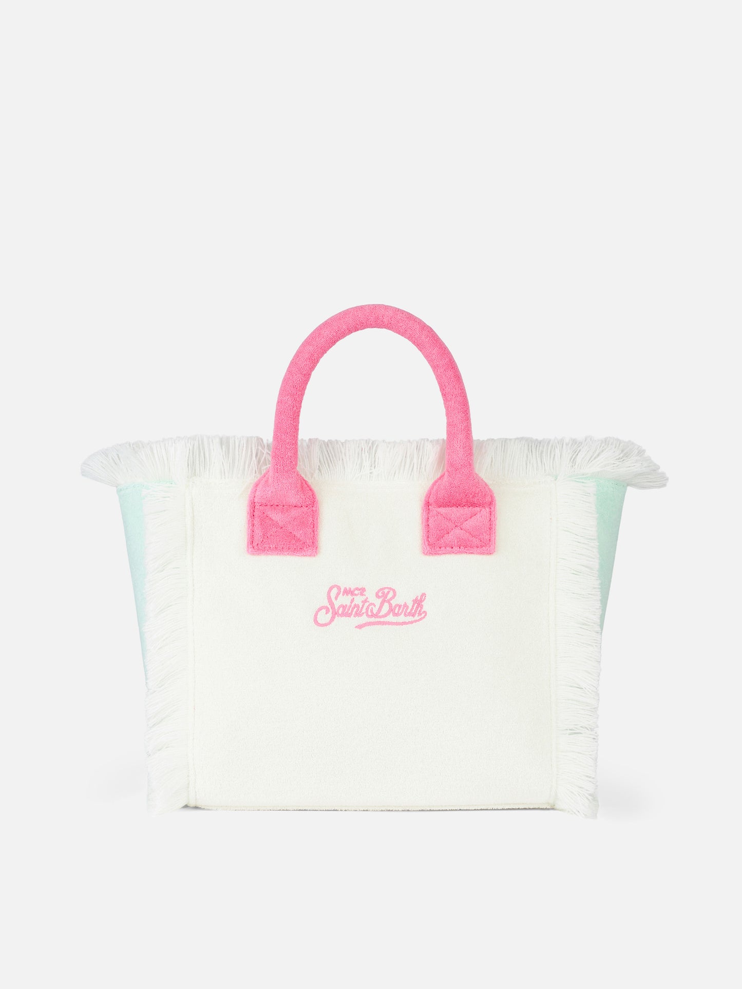Mehrfarbige Colette Sponge-Handtasche aus Terry mit Aufnähern