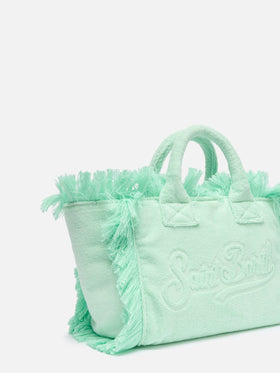 Borsa Colette in spugna verde menta con rilievo