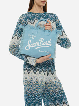 Colette linen light blue handbag - MC2 Saint Barth