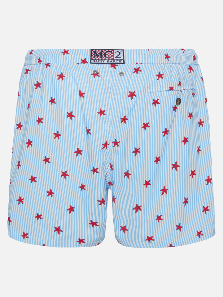 Comfort Light swim shorts with starfish print - MC2 Saint Barth