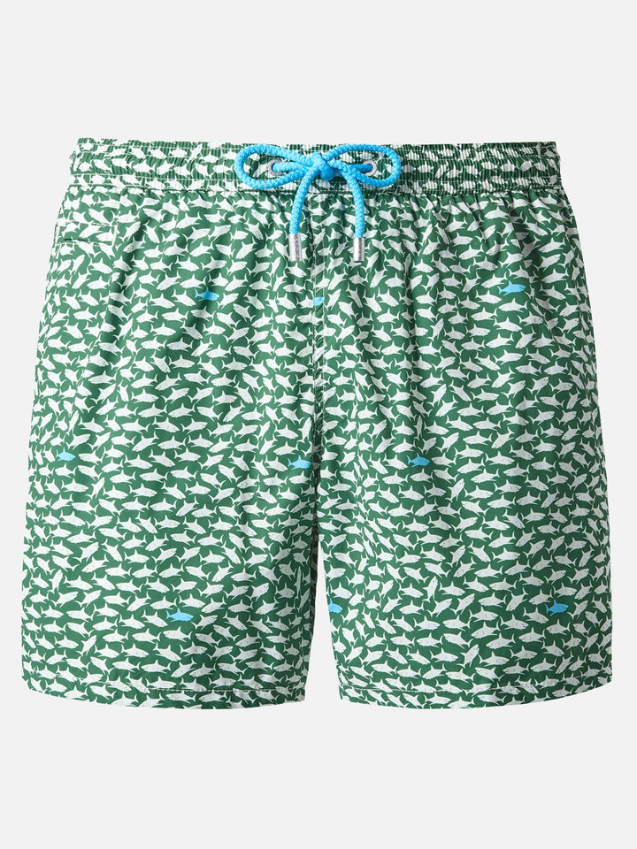 Comfort Light swim shorts with sharks print
