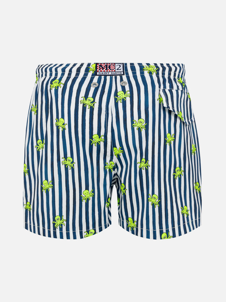 Comfort Light swim shorts with octopus print - MC2 Saint Barth