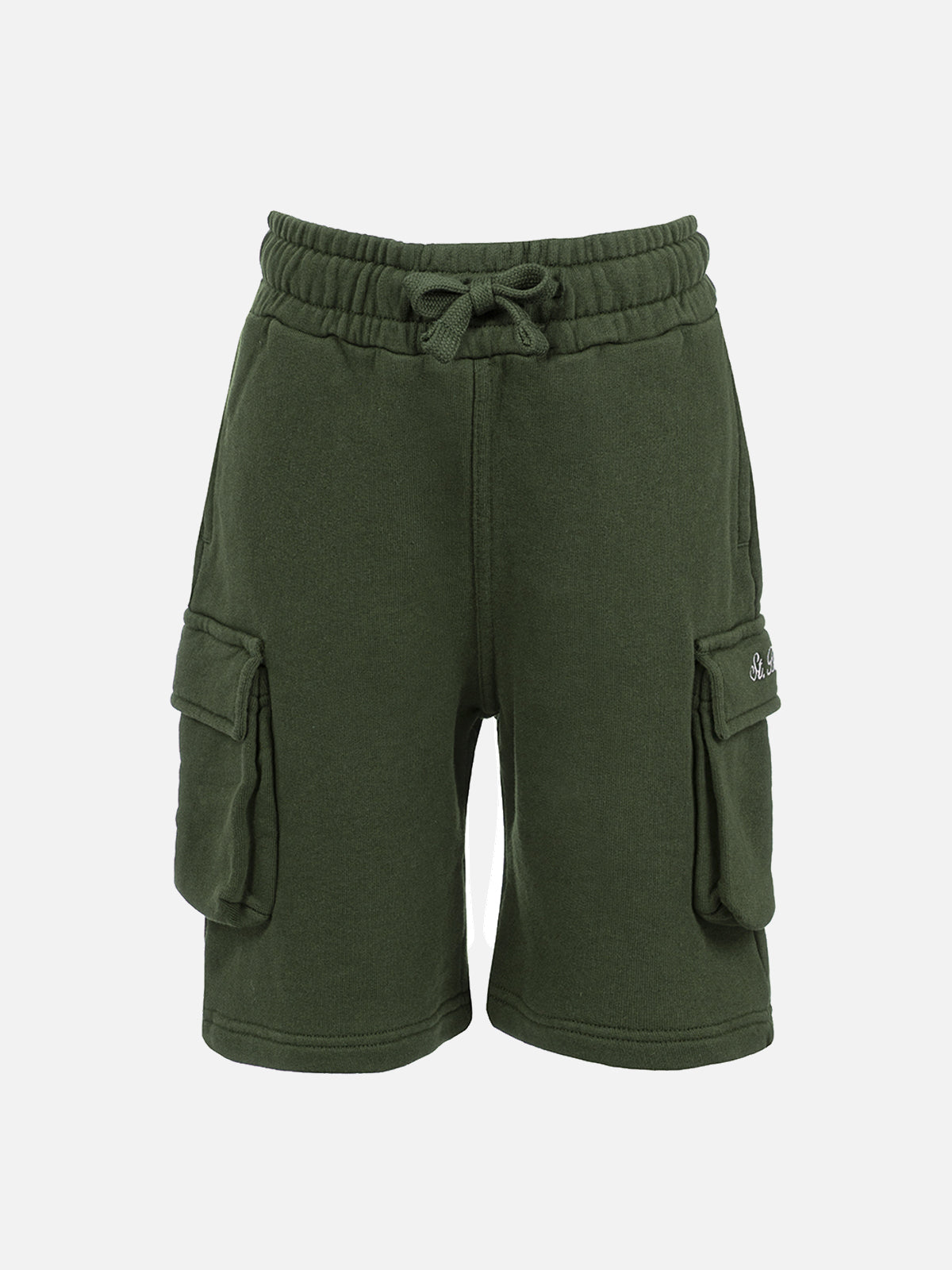 Boy military green cargo short pants Cargy - MC2 Saint Barth