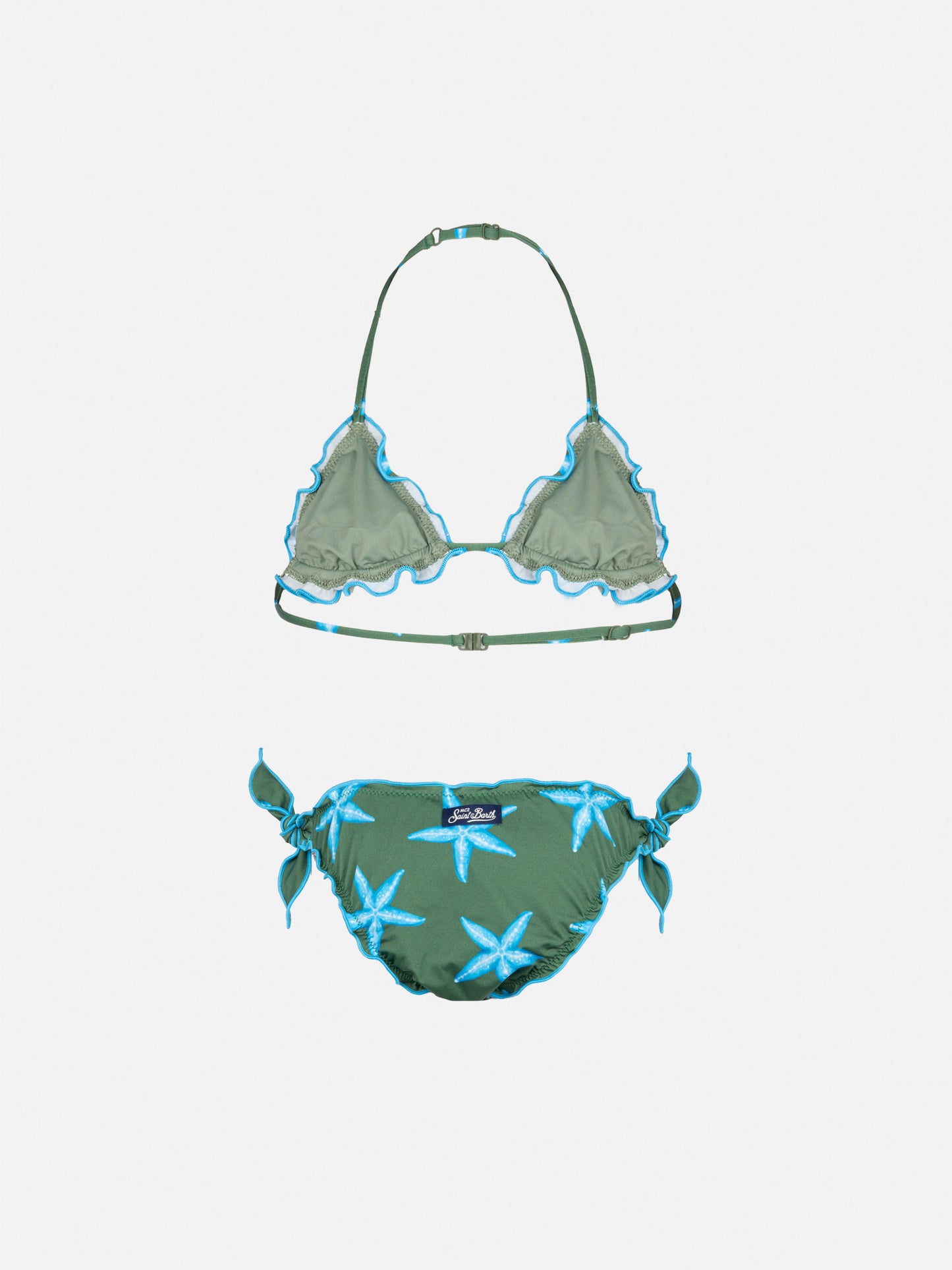 Bikini a triangolo classico Cris con stampa stelle marine