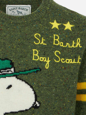 Donegal-Pullover mit Rundhalsausschnitt und Snoopy-Jacquard für Jungen | SNOOPY – PEANUTS™ SPECIAL EDITION