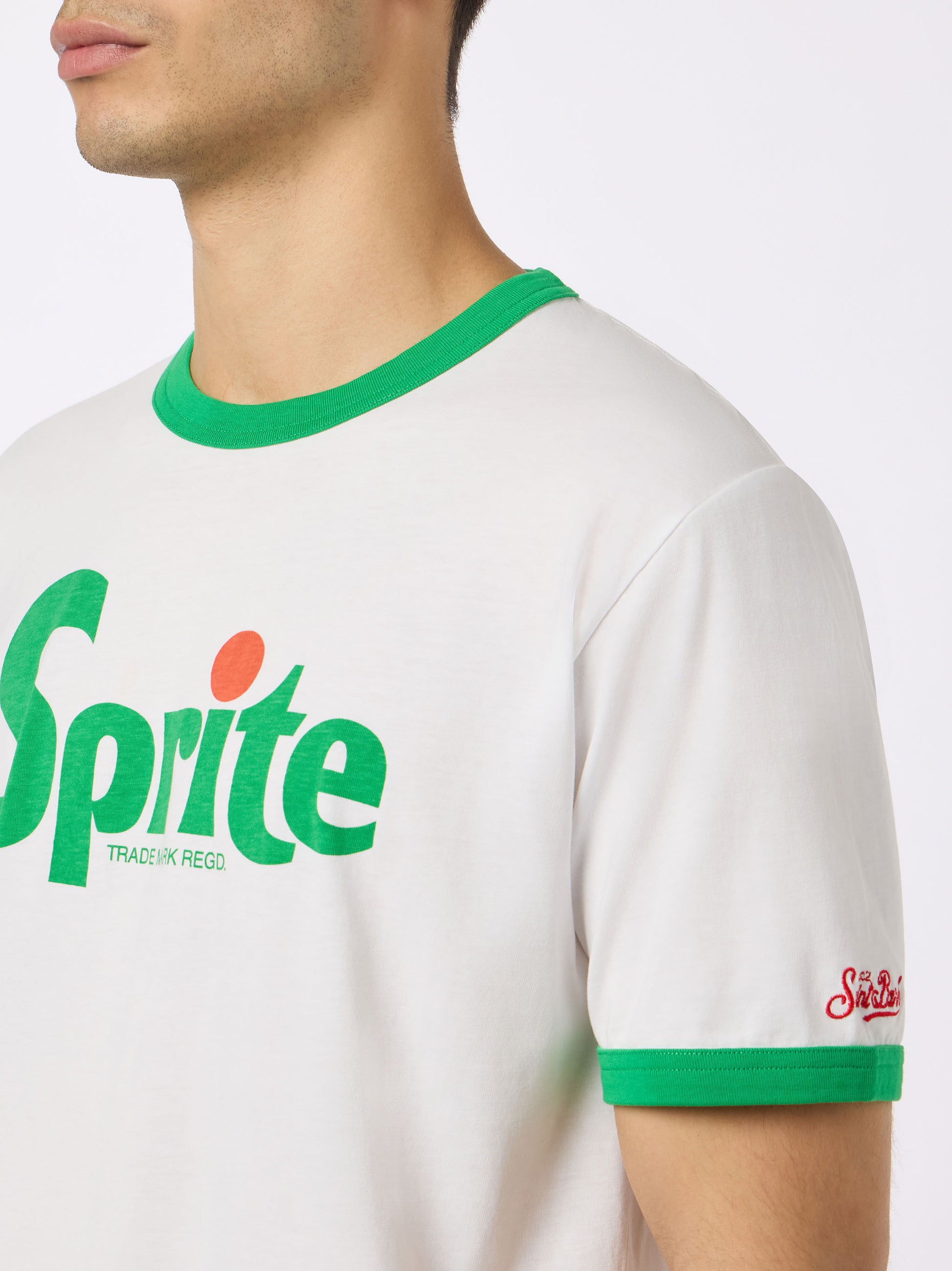 Man cotton t-shirt with Sprite print | COCA-COLA® SPECIAL EDITION - MC2 Saint Barth