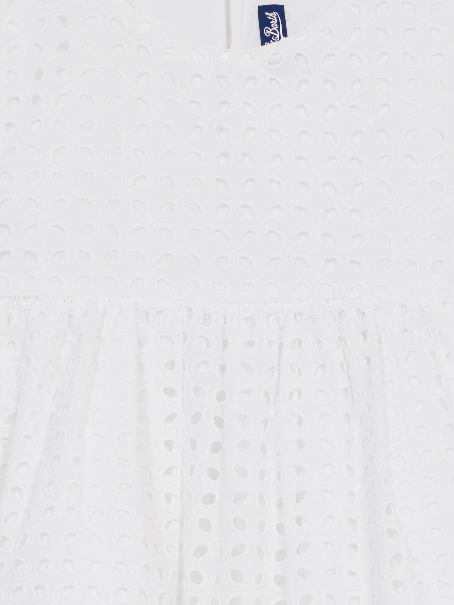 Girl white Sangallo lace cotton dress - MC2 Saint Barth