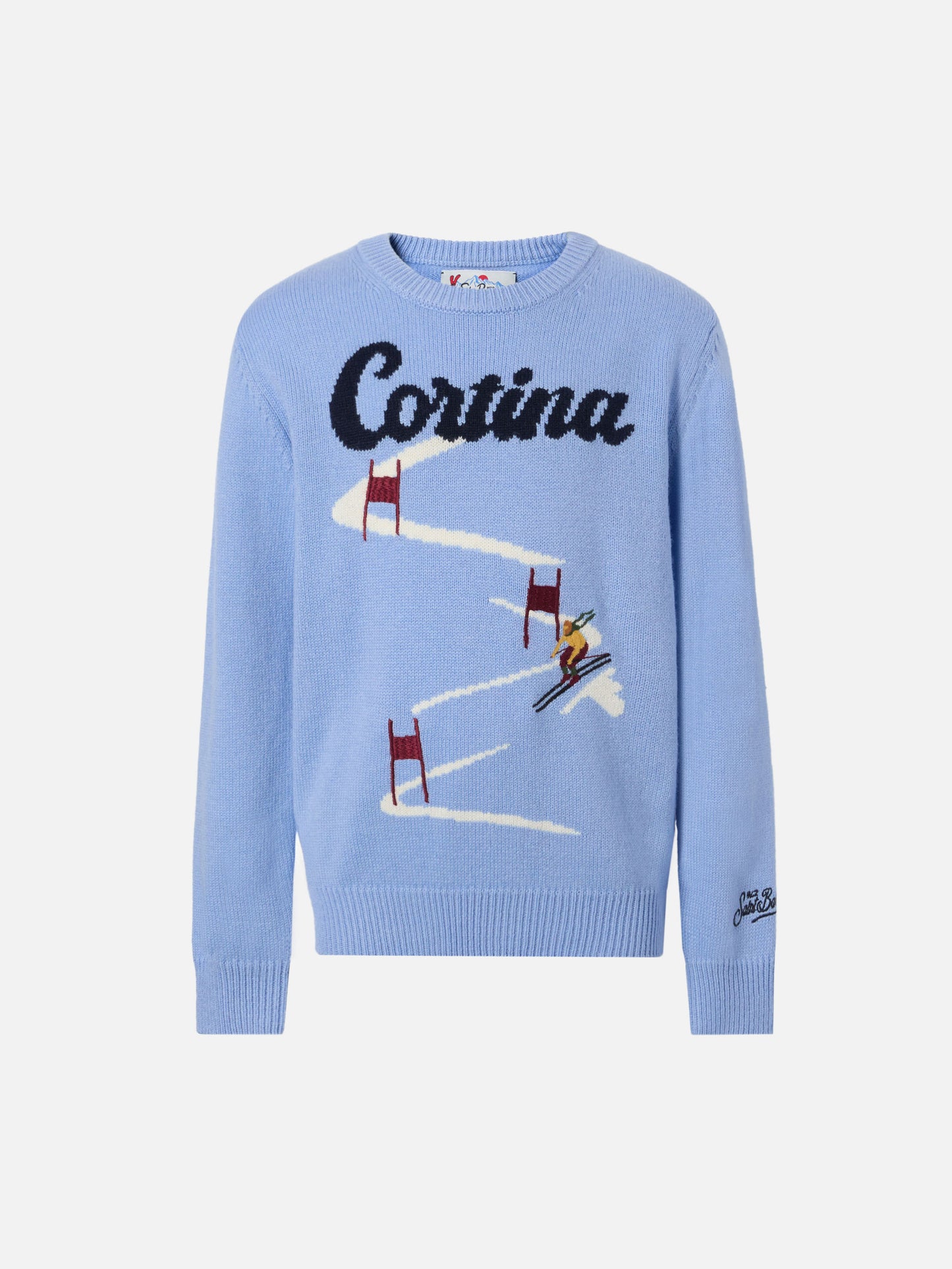 Maglione Douglas in misto cashmere con jacquard Cortina