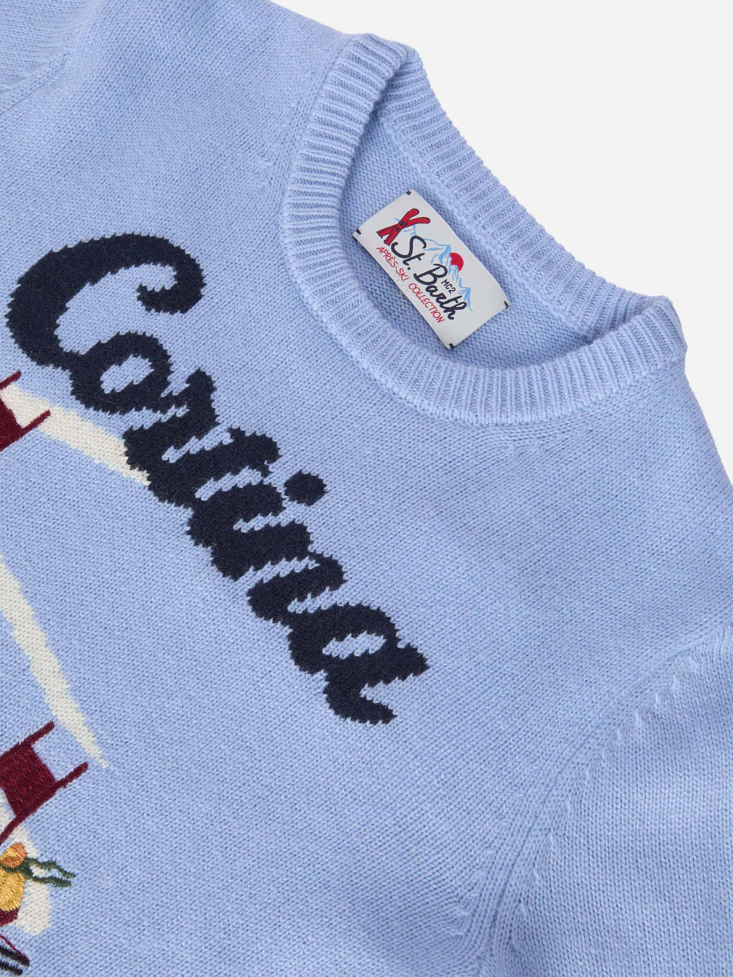 Maglione Douglas in misto cashmere con jacquard Cortina