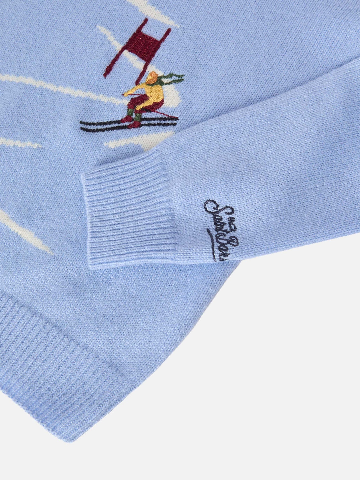Maglione Douglas in misto cashmere con jacquard Cortina