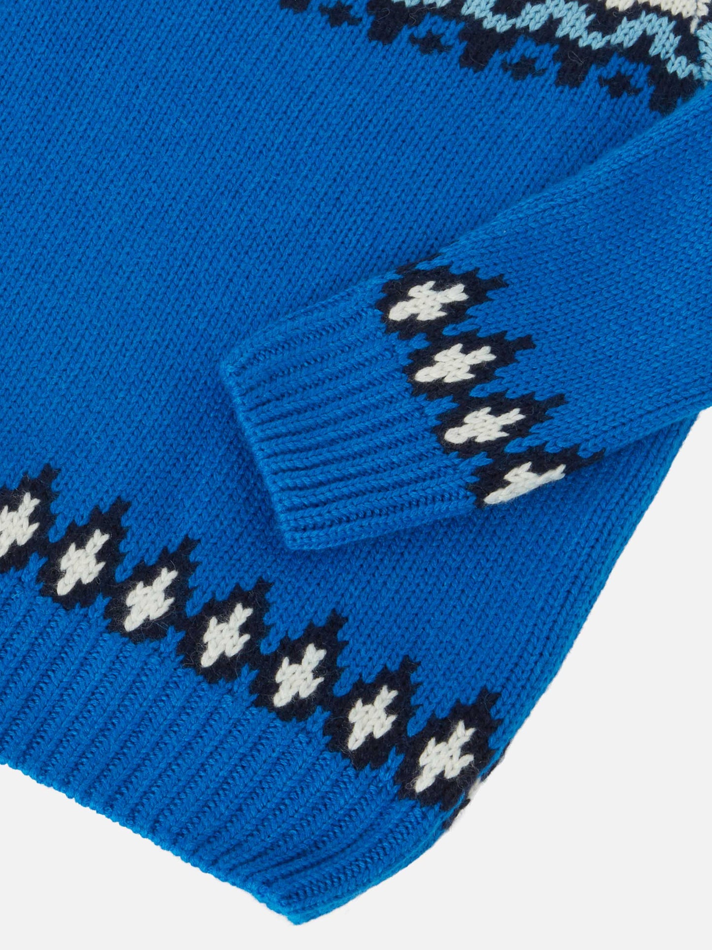 Alpaca sweater Douglas with fair-isle and St. Moritz jacquard