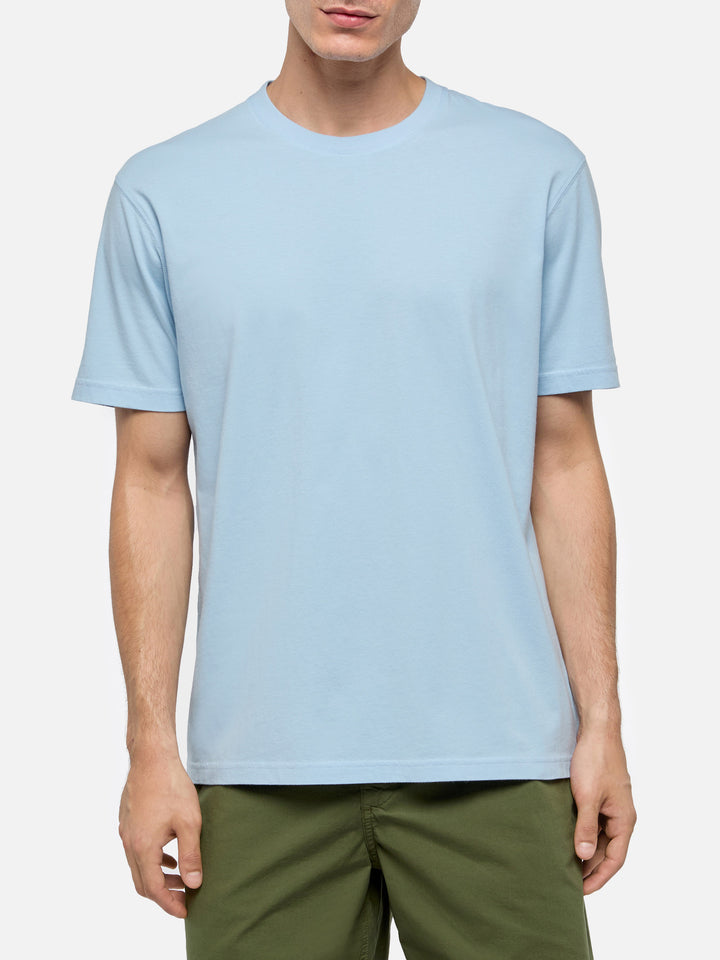 Light blue cotton jersey t-shirt Dover with St. Barth embroidery