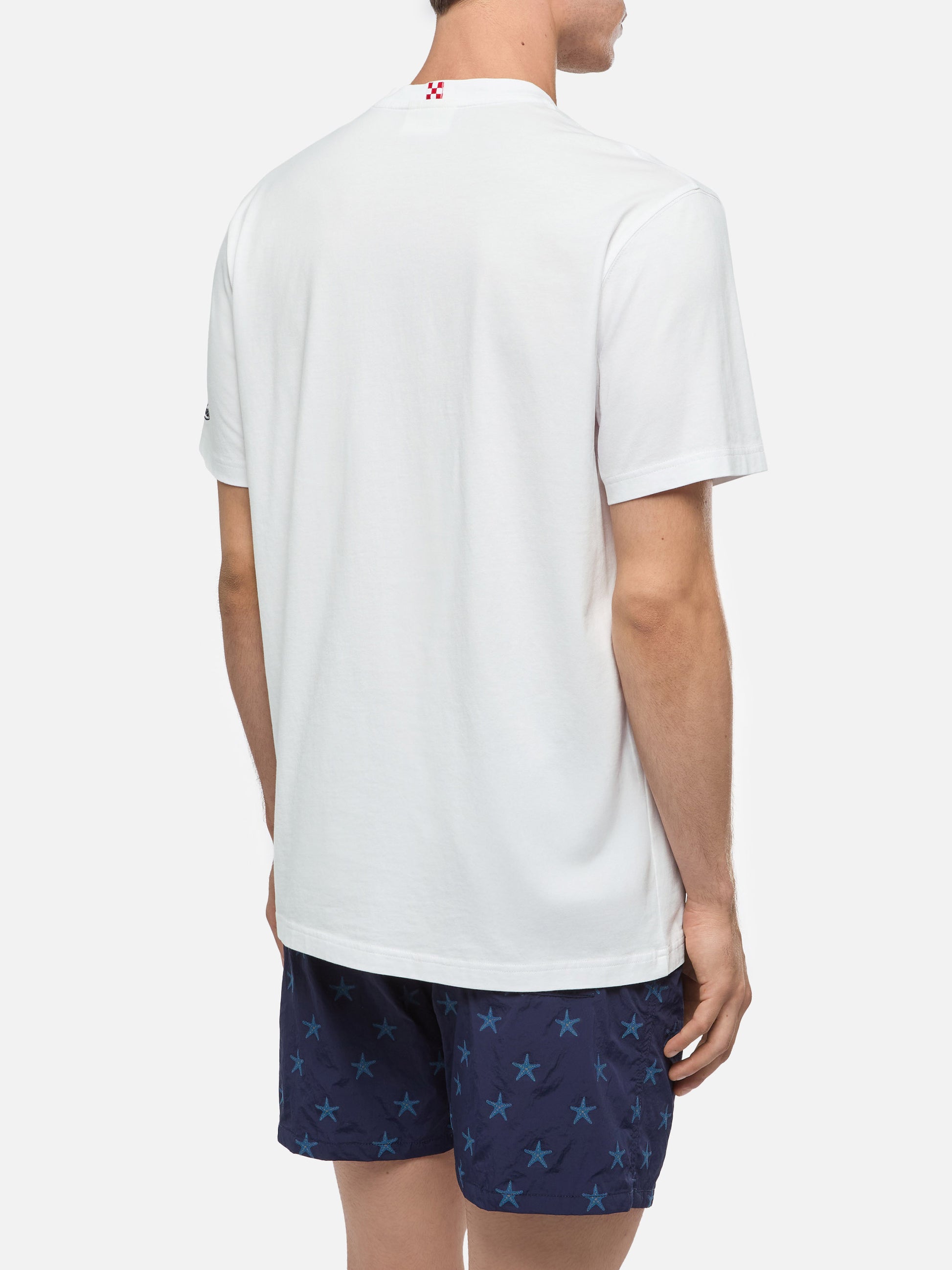 White cotton jersey t-shirt Dover with St. Barth embroidery - MC2 Saint Barth