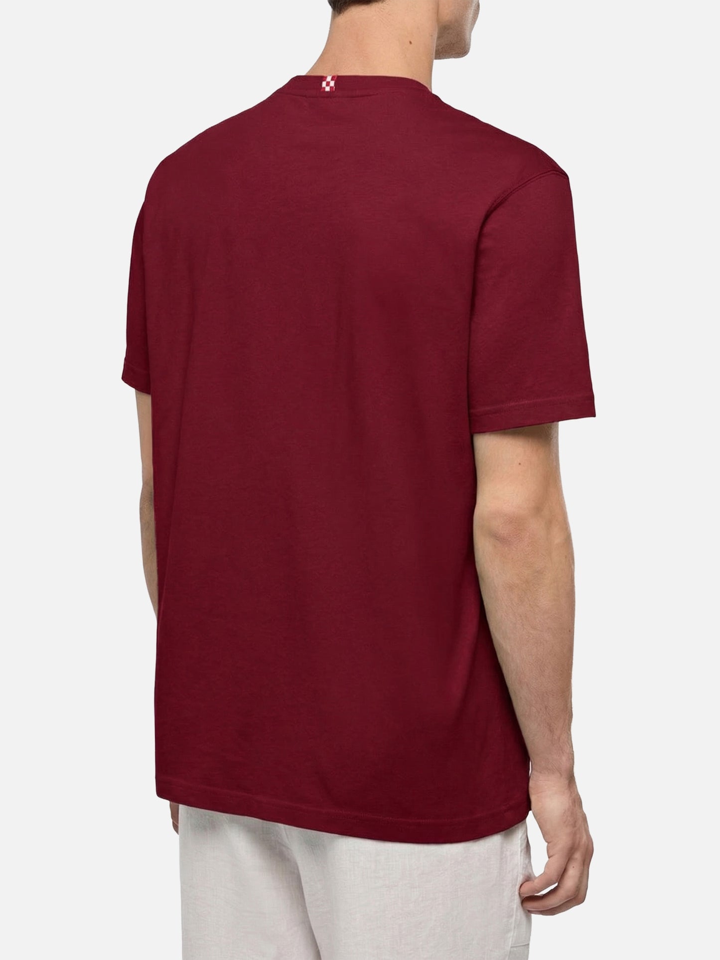 Dover bordeaux cotton jersey t-shirt with St. Barth embroidery