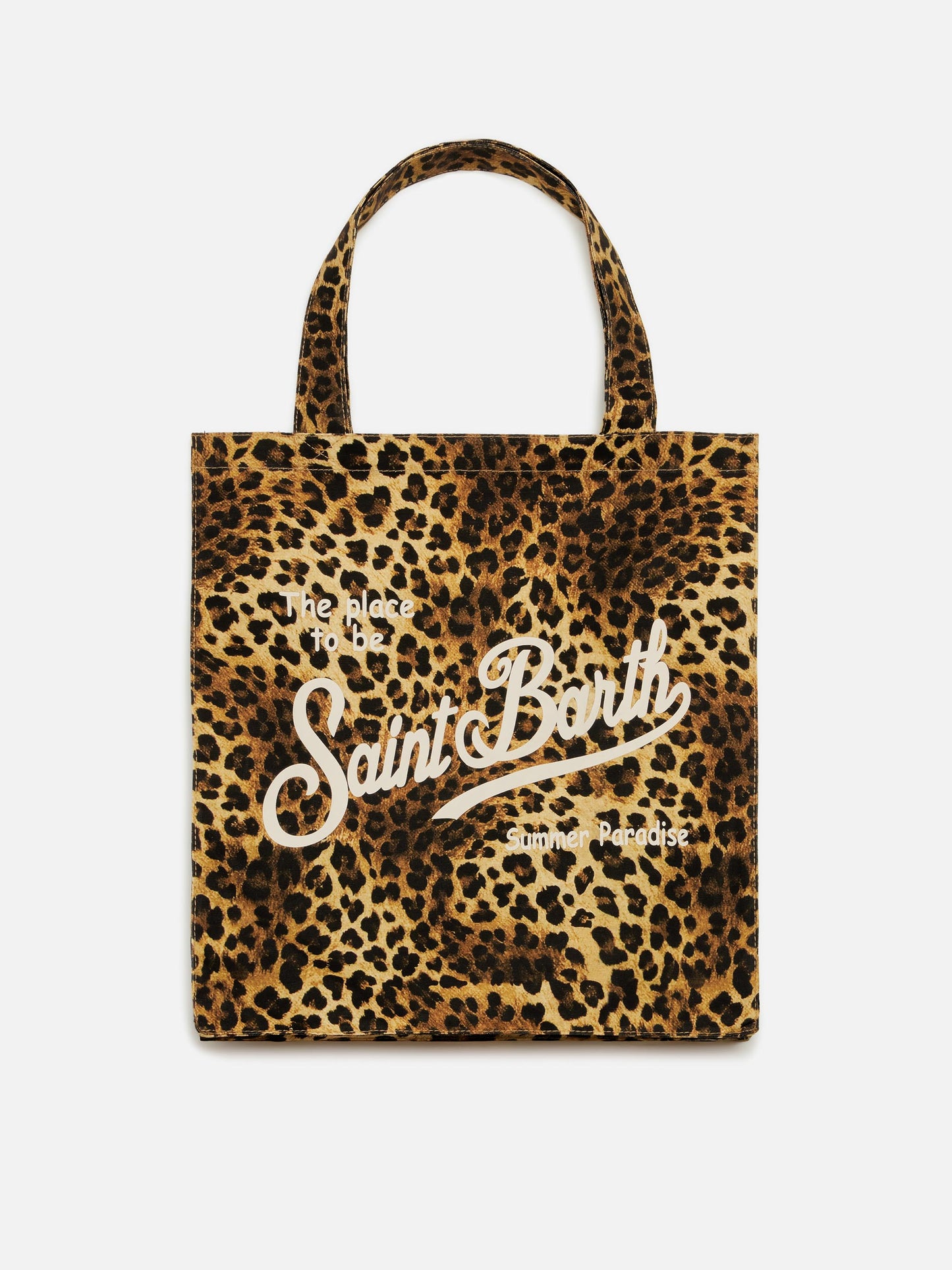 Essential flat cotton animalier Bag with Saint Barth logo - MC2 Saint Barth