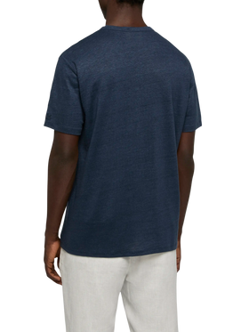 Linen jersey t-shirt Ecstasea with printed and embroidered pocket - MC2 Saint Barth