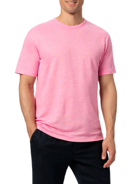 Bubble pink linen jersey t-shirt Ecstasea - MC2 Saint Barth