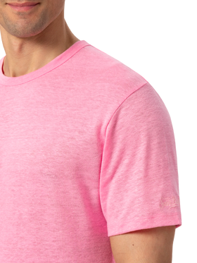 Bubble pink linen jersey t-shirt Ecstasea - MC2 Saint Barth