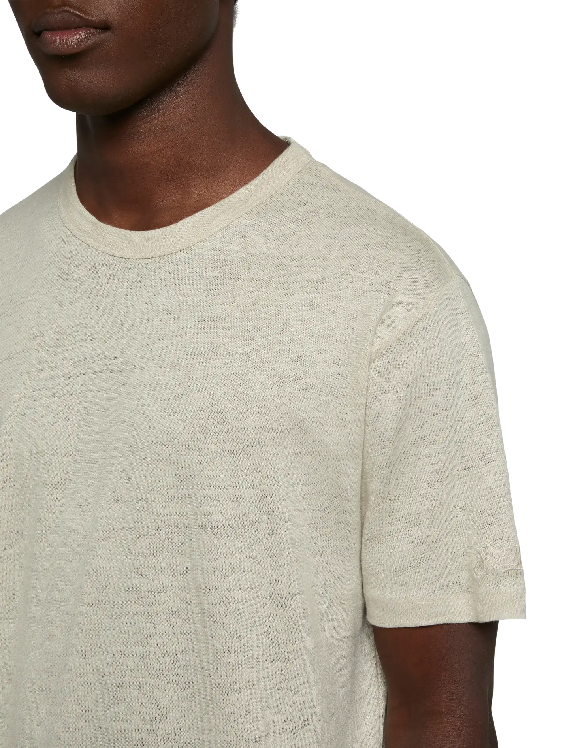 Off-white linen jersey t-shirt Ecstasea - MC2 Saint Barth