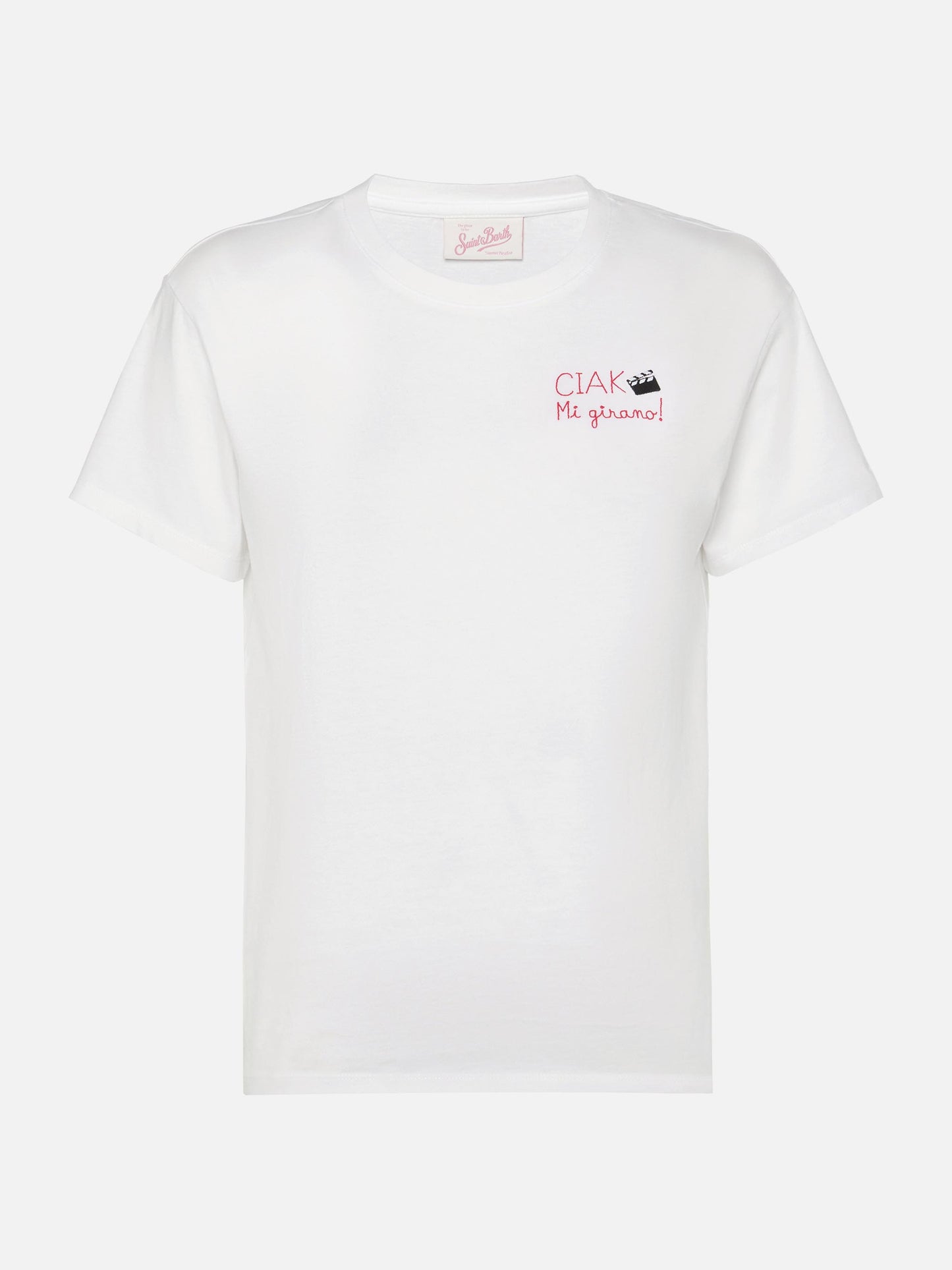 T-shirt Emilie in cotone con ricamo Ciak mi girano