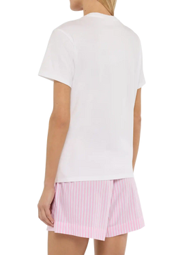 Emilie cotton t-shirt with Libertè, Egalitè, Vin Rosè embroidery - MC2 Saint Barth