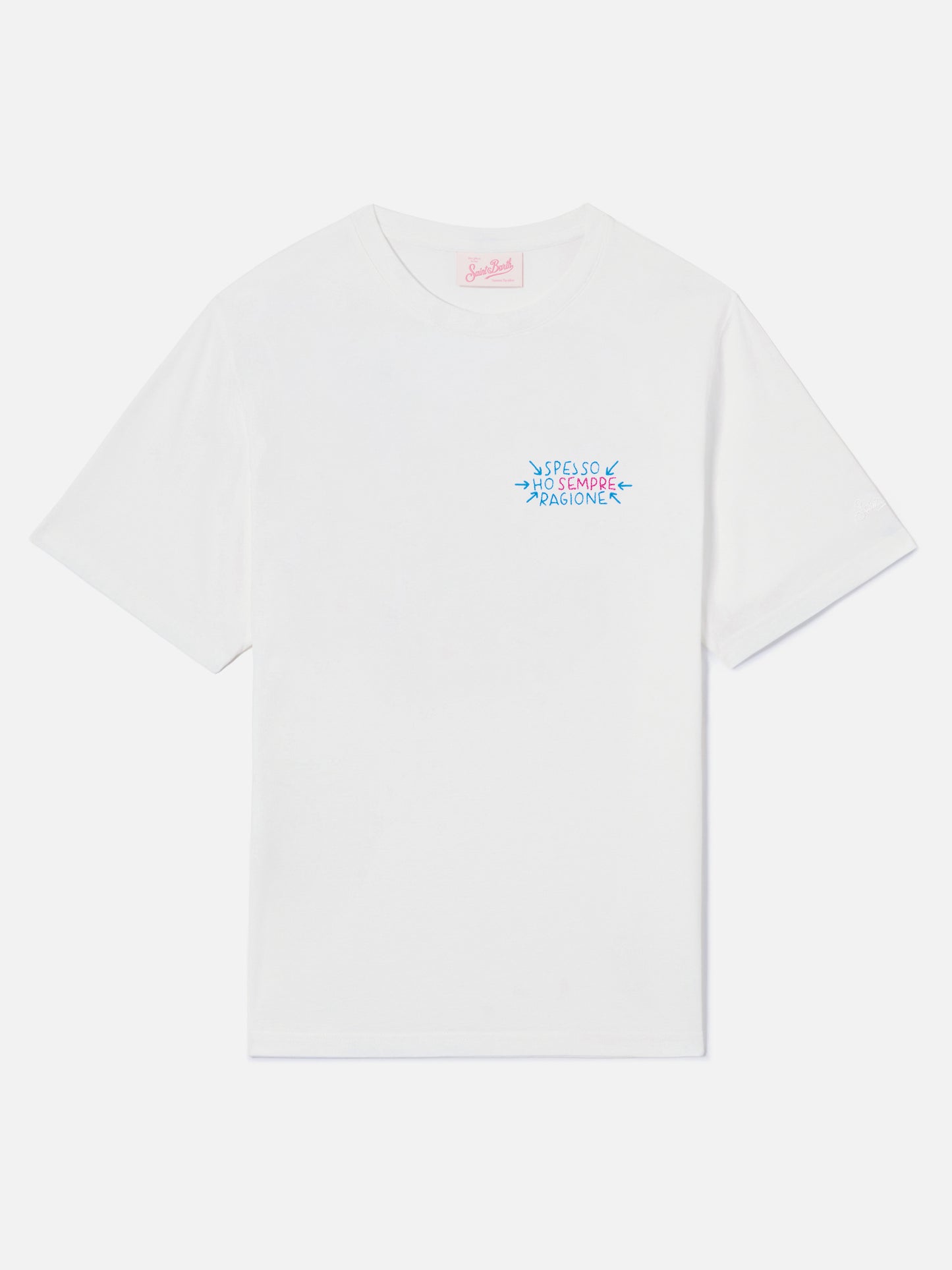 White Emilie T-shirt with Spesso ho sempre ragione embroidery