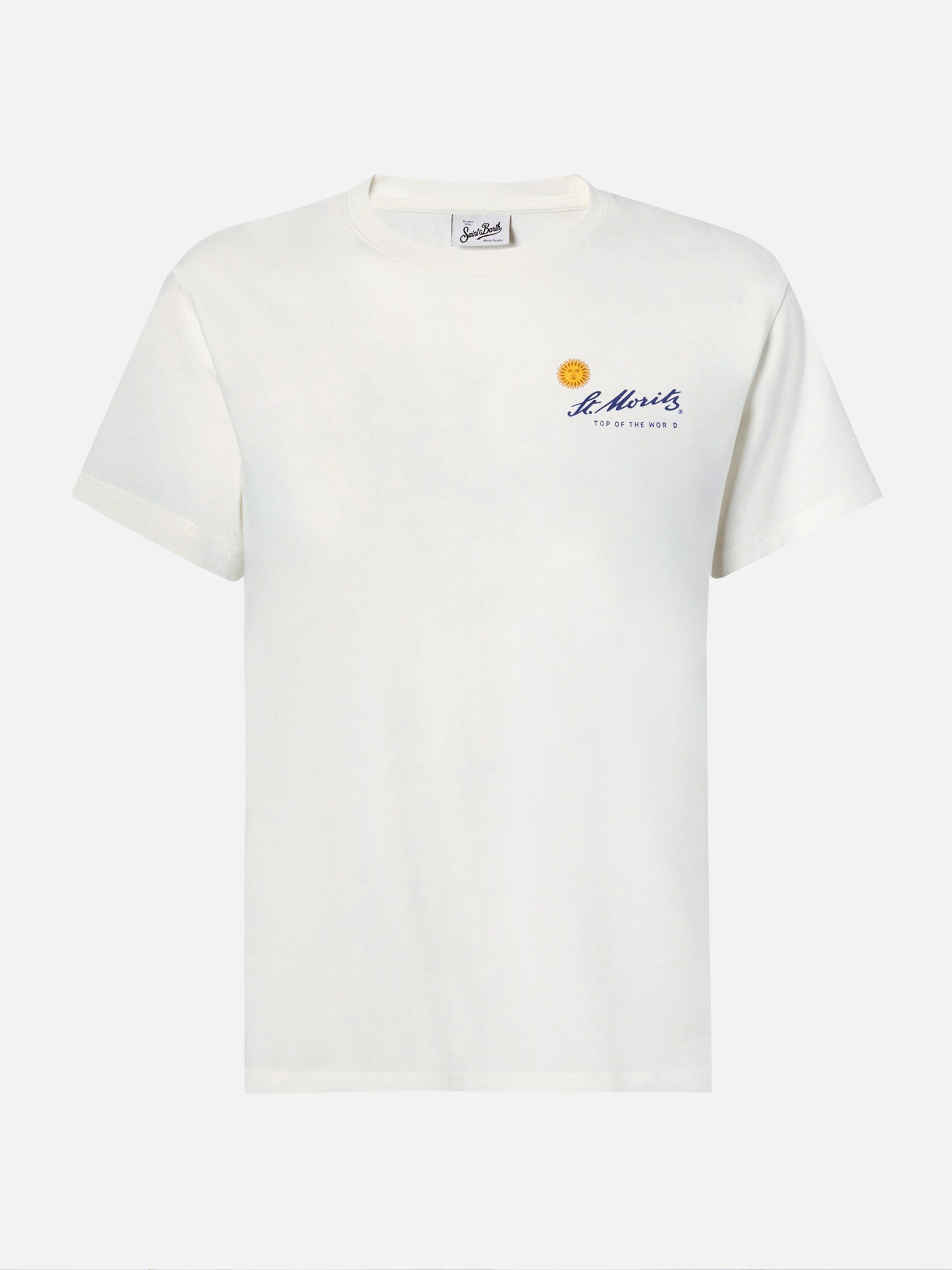 T-shirt Emilie in cotone bianco con stampa St. Moritz | ST. MORITZ TOP OF THE WORLD SPECIAL EDITION