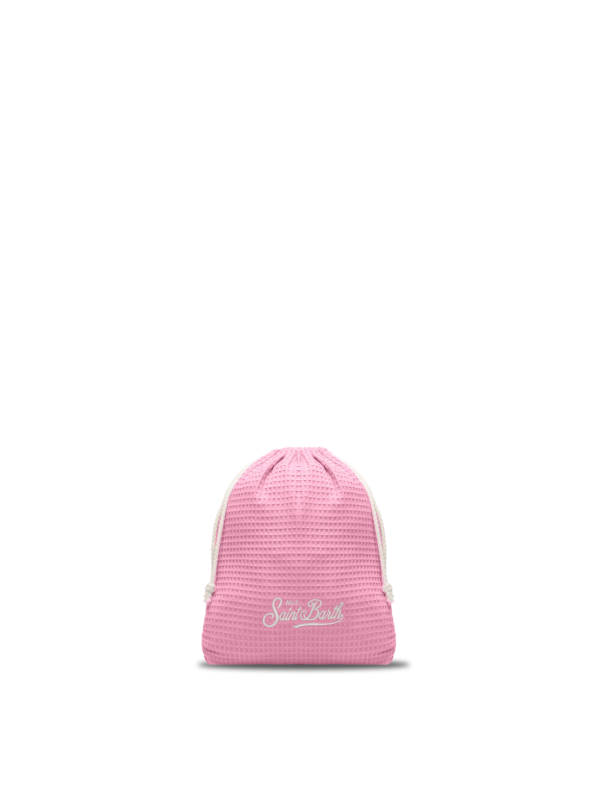 Pink honeycomb cotton FoutaSac beach towel - MC2 Saint Barth
