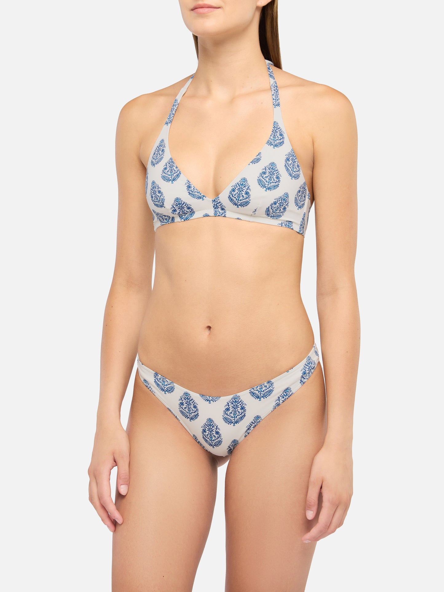 Klassische Badehose „Lido“ mit Paisley-Print – Dreieckiges Bralette-Top „Gaia“ mit Paisley-Print