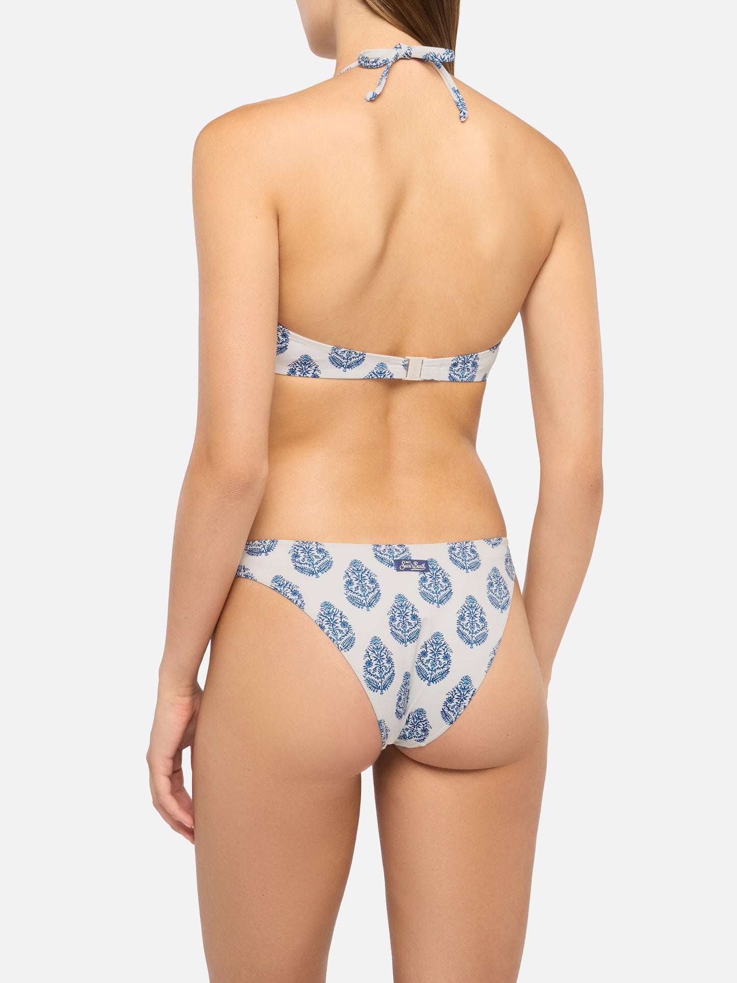 Klassische Badehose „Lido“ mit Paisley-Print – Dreieckiges Bralette-Top „Gaia“ mit Paisley-Print