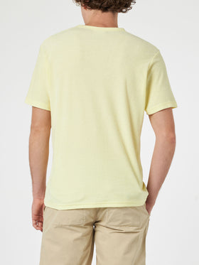 Man yellow terry t-shirt Gary with St. Barth embroidery - MC2 Saint Barth