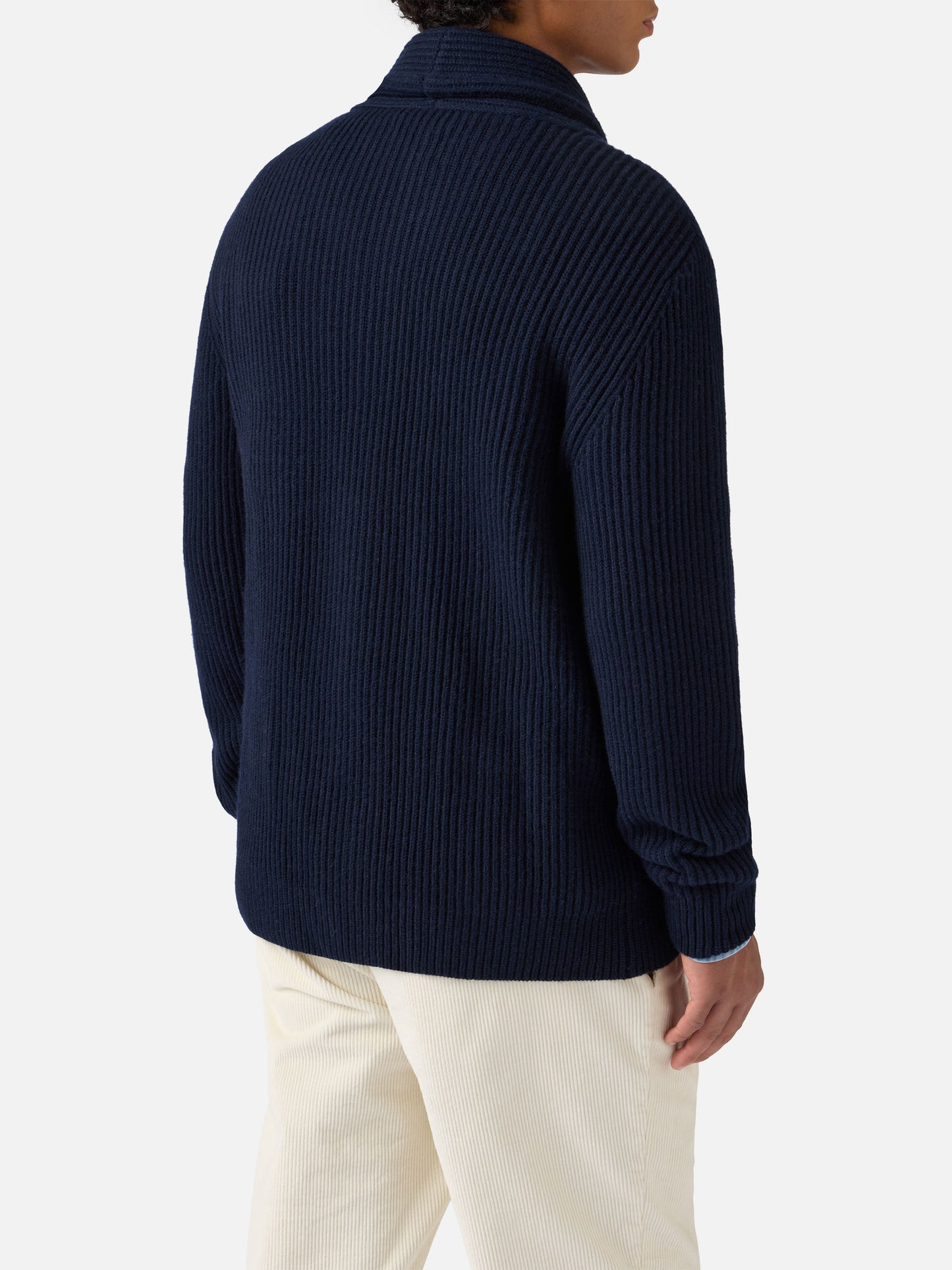 Navy blue wool cardigan Glasgow