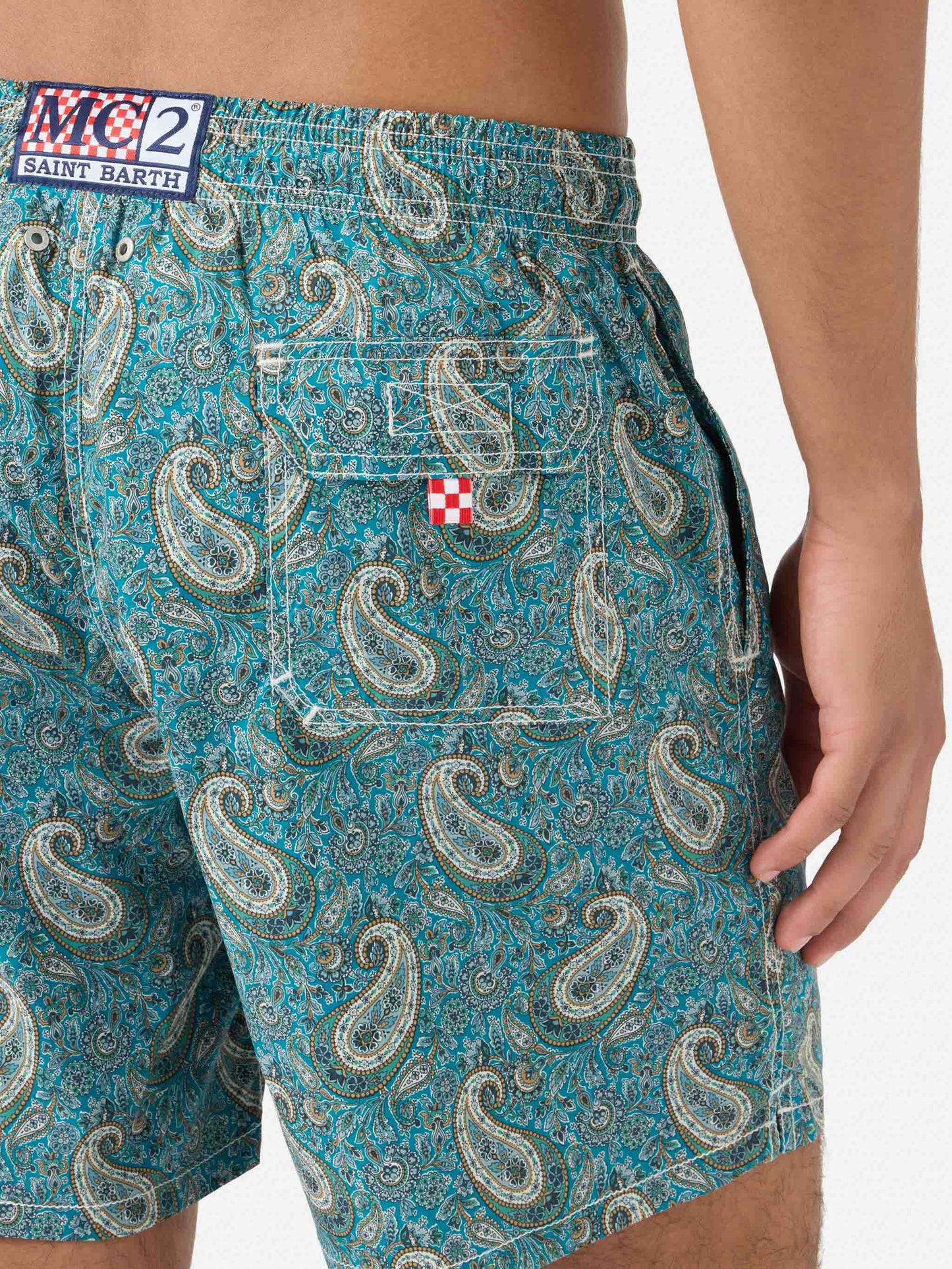 Bañador Gustavia con estampado cashmere | Confeccionado con Liberty Fabric