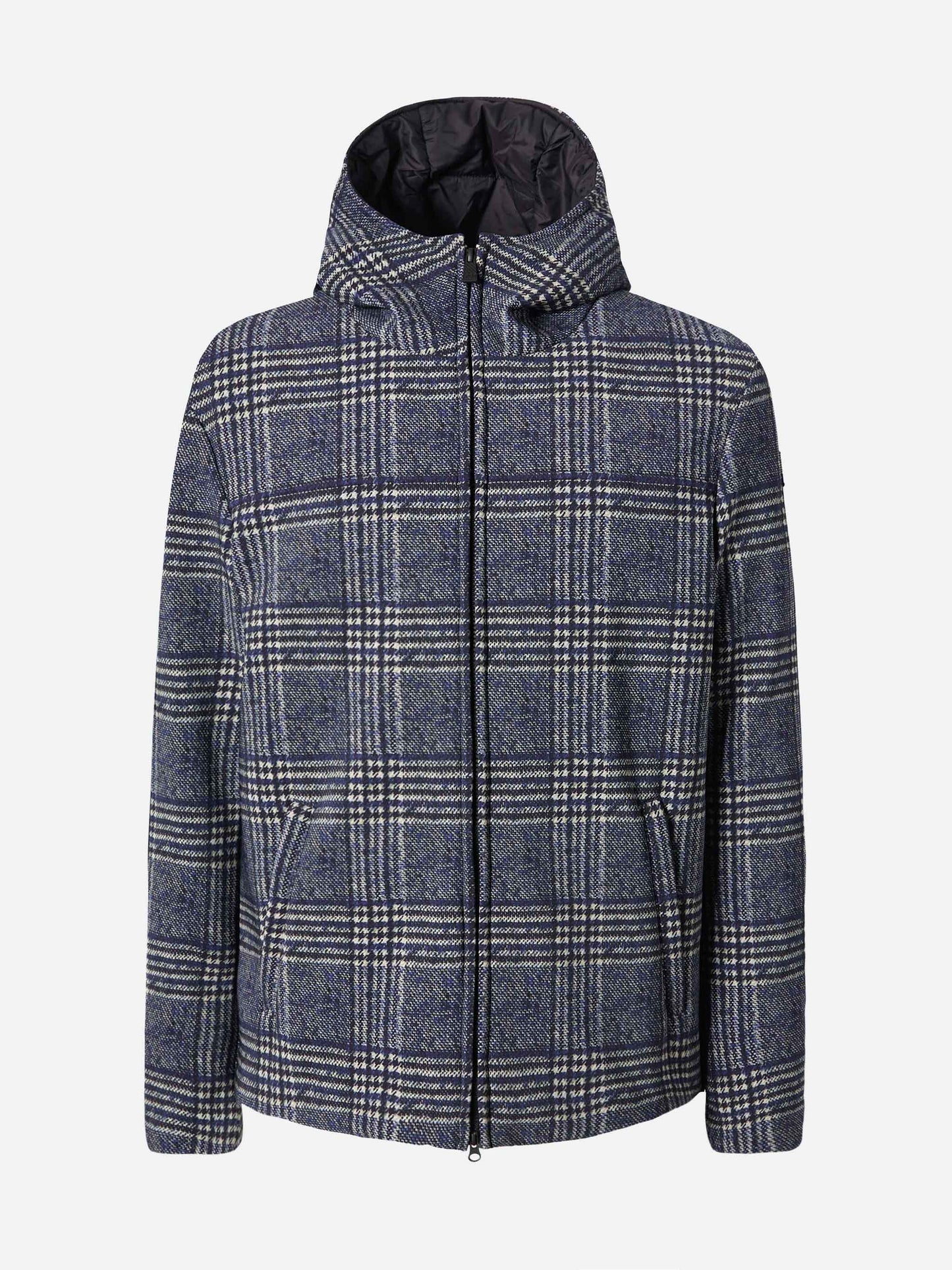 Down jacket Hamilton with Prince of Wales print