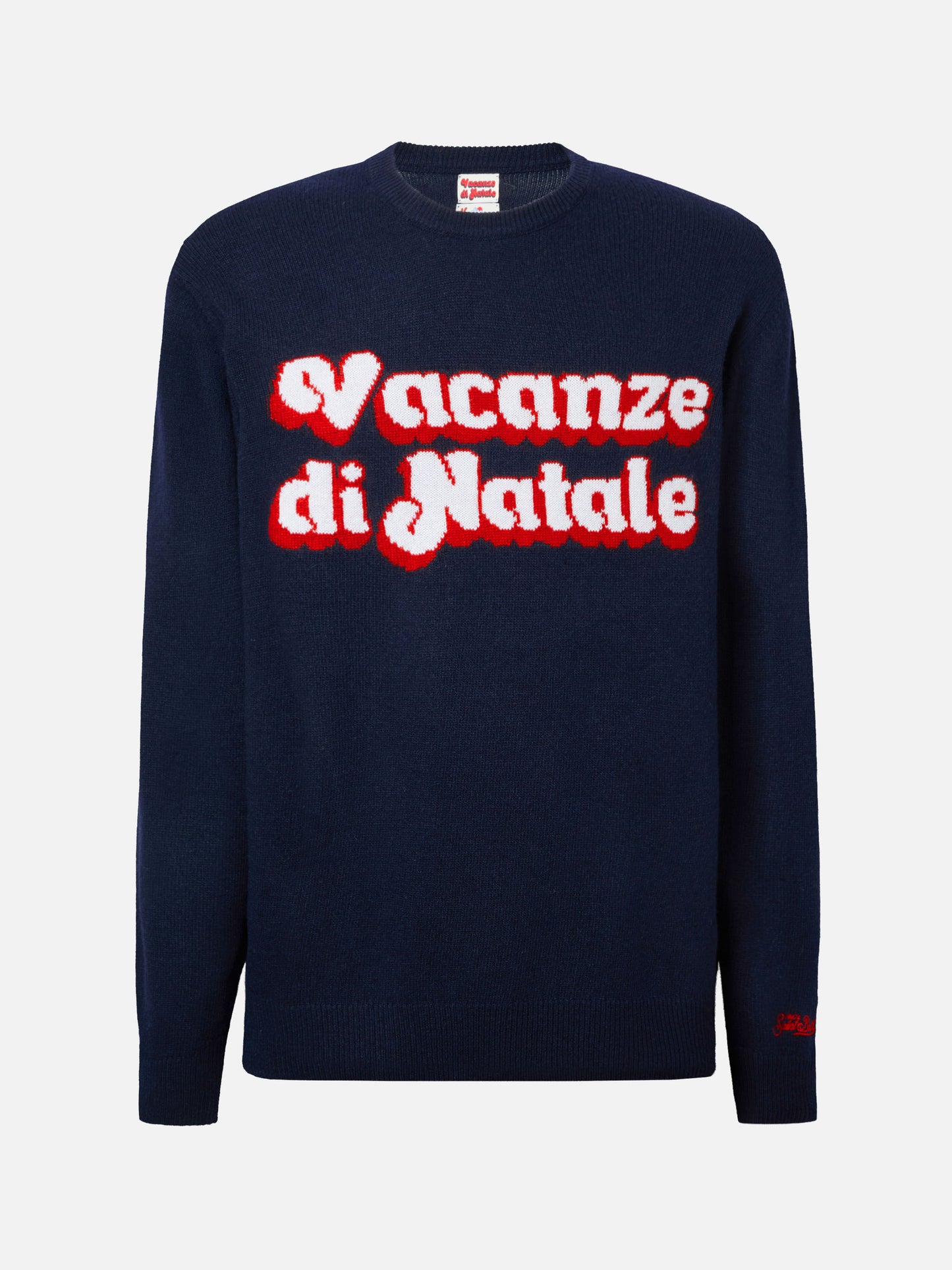 Girocollo blu Heron con jacquard Vacanze di Natale | VACANZE DI NATALE SPECIAL EDITION