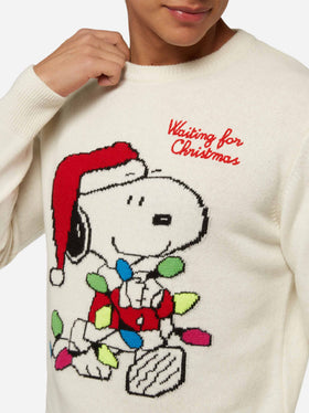Sweater Heron with Snoopy jacquard and embroidery | SNOOPY PEANUTS® SPECIAL EDITION - MC2 Saint Barth