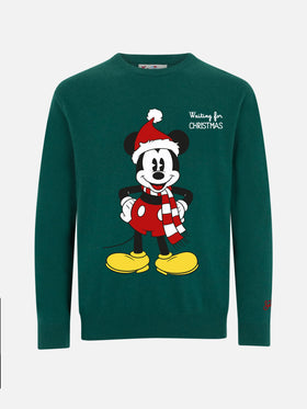 Maglione Heron verde con jacquard Mickey Mouse | DISNEY SPECIAL EDITION