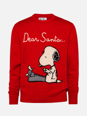 Maglione rosso Heron con jacquard e ricamo Snoopy | SNOOPY PEANUTS® SPECIAL EDITION