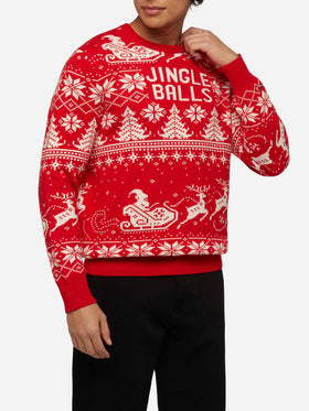 Fairs isle sweater Heron with Jingle Balls jacquard - MC2 Saint Barth