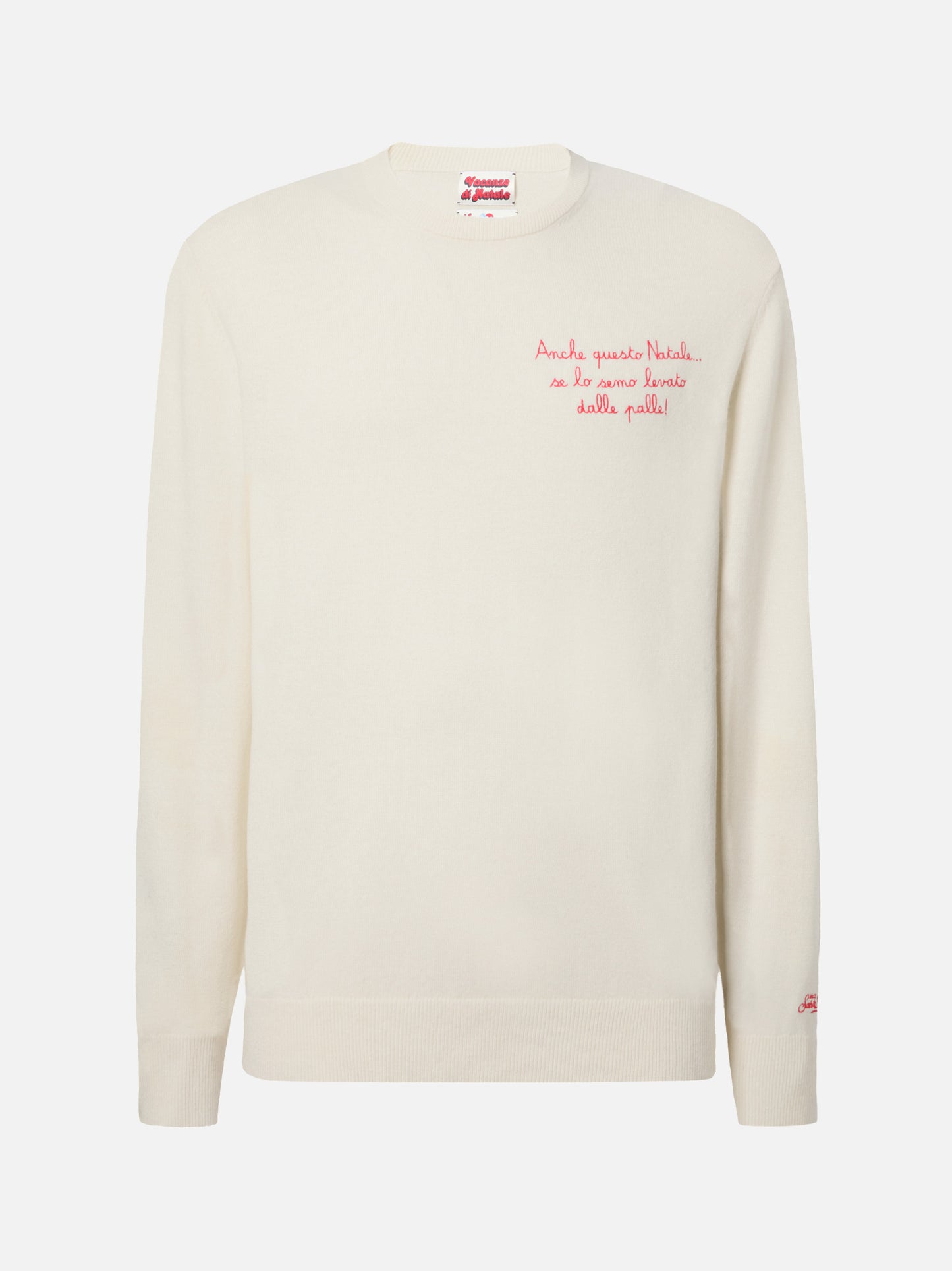 Girocollo Heron Light con ricamo Anche questo Natale se lo semo levato dalle palle! | VACANZE DI NATALE SPECIAL EDITION