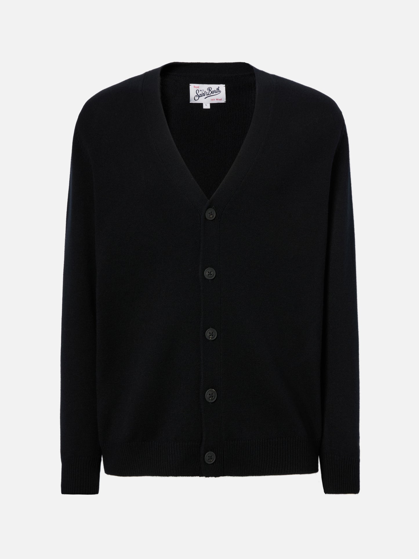 Herrison pure-wool cardigan in black