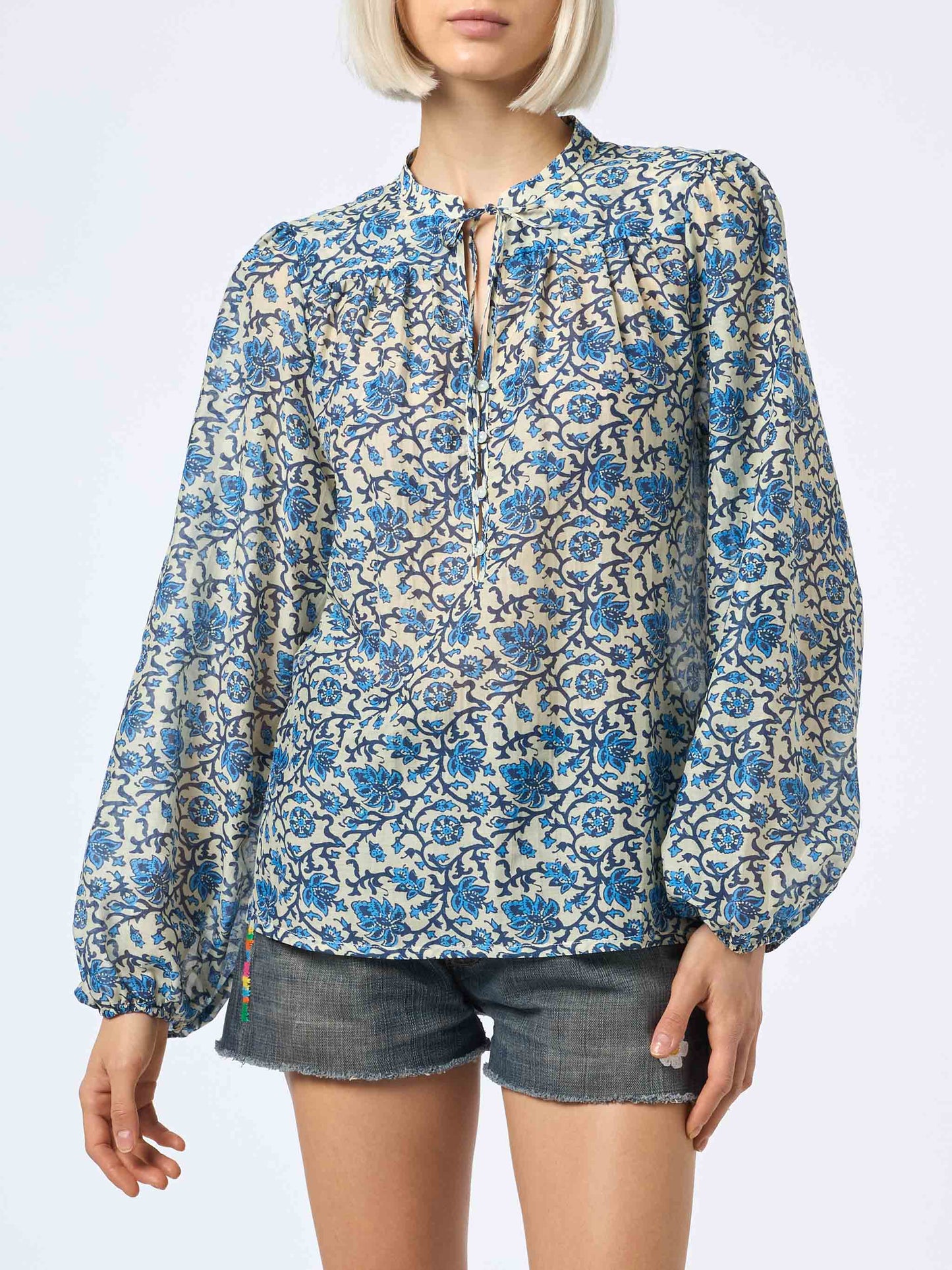 Woman silk voile blouse Harper - MC2 Saint Barth