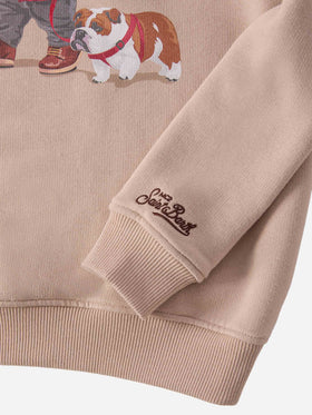 Felpa girocollo Hutton con stampa orsetto