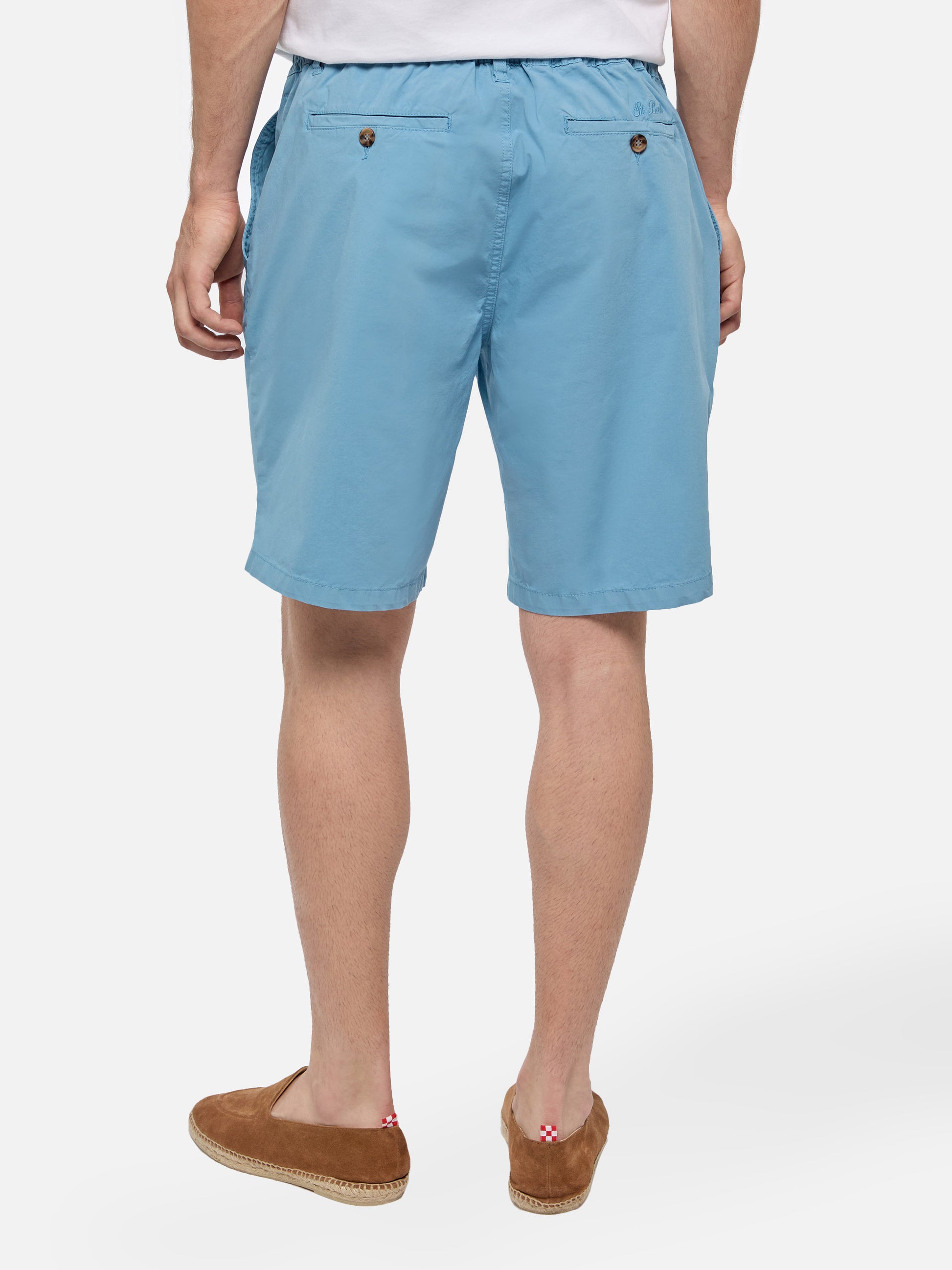 Dusty blue cotton bermuda shorts Ischia - MC2 Saint Barth