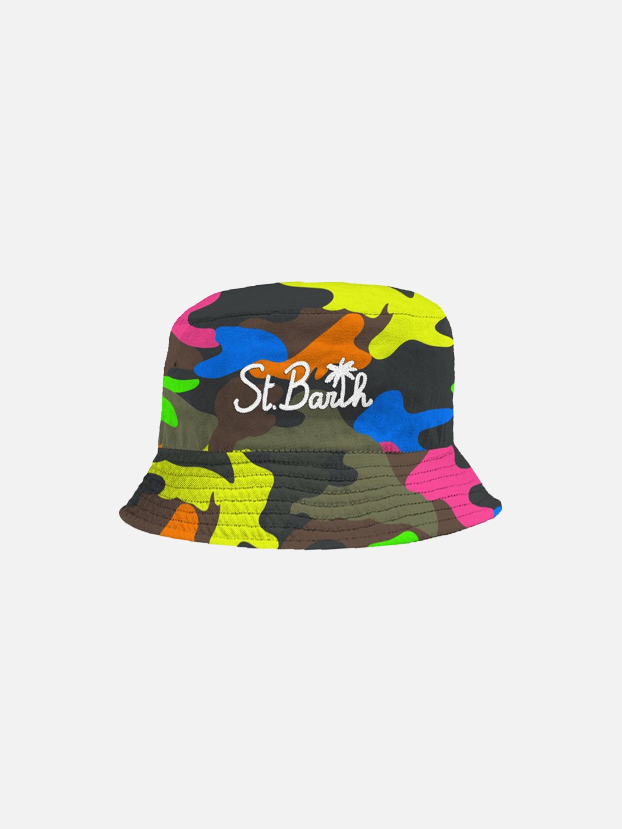 Mehrfarbiger Neon-Bucket-Hat – MC2 Saint Barth