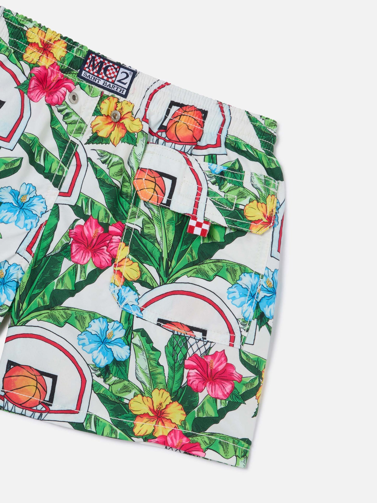 Costume da bagno da bambino con stampa basket