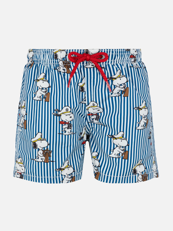 Jean mid-length swim shorts with Snoopy print | SNOOPY PEANUTS® SPECIAL EDITION - MC2 Saint Barth